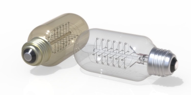 Edison Bulb 3D Rendering